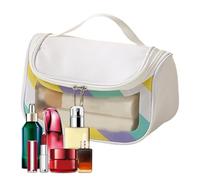 Borsa da viaggio per la cura della pelle, trasparente, per trucchi, impermeabile, trasparente, per cosmetici da viaggio, per viaggi nel fine settimana, bianco, vedi descrizione, Vedi descrizione