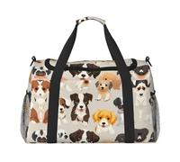 Borsa da viaggio per la notte di razza canina, per donne e uomini, perfetta per frequent flyer, Nero , Taglia unica