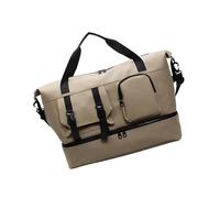 Borsa da viaggio per le donne Borsa da fitness portatile Allenamento notturno Weekenders Ospedale Sport Palestra Grande Capacità Viaggio Formazione Fitness Durante la notte, cachi, Bellezza di massa