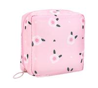 Borsa da viaggio per l'igiene delle donne unica con tasche interne multiple per organizzare assorbenti igienici e piccoli articoli da toeletta alla moda con design a cartoni animati, B, Taglia unica