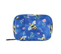 Borsa da viaggio per medicina d'api blu reale blu con scomparti rimovibili portapillole riutilizzabile borsa da viaggio