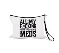 Borsa da viaggio per medicinali, medicinali, pillole, medicinali, portatile, con cinghia anti-perdita, Meds Bag 2-1
