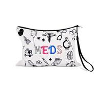 Borsa da viaggio per medicinali, medicinali, pillole, medicinali, portatile, con cinghia anti-perdita, Meds Bag2-6