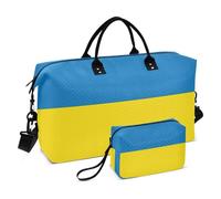 Borsa da viaggio per oggetti personali Borsa da fine settimana con tracolla regolabile per viaggi d'affari multifunzionale bandiera ucraina blu giallo nazionale ucraina