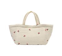 Borsa da viaggio per pannolini con motivo ricamato, grande capacità, per carrozzina, passeggino, borsa da appendere alla mamma borsa morbida alla moda per viaggi brevi
