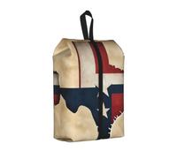 Borsa da viaggio per scarpe da viaggio con stampa di due stelle bianche e bandiera del Texas, borsa da viaggio impermeabile portatile per il nuoto, 1 pezzo., One Size, Chiusura con cerniera, con