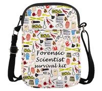 Borsa da viaggio per scienziati forensi e scienziati forensi, regalo per investigatore scientifico forense, kit di sopravvivenza, Scienziato Forense Cr Eu, Borsa cosmetica con stampa