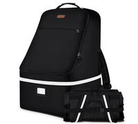 Borsa da viaggio per seggiolino auto, zaino imbottito per seggiolini auto con manico in acciaio e strisce riflettenti, grande borsa resistente per seggiolino auto, borsa a controllo del cancello