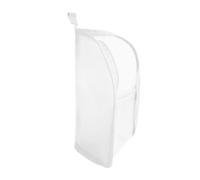Borsa da viaggio per spazzolino da denti, borsa portaoggetti in rete con cerniera, piccola borsa per il trucco, spazzolino da denti, strumento portatile per dentifricio cosmetico, bianco, Misura unica