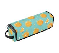 Borsa da viaggio per strumenti per capelli a forma di frutta gialla con cuscinetto resistente al calore, organizer portatile per ferri da stiro, piastre e arricciacapelli, accessorio da viaggio