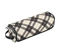 Borsa da viaggio per strumenti per capelli a quadri bianchi antichi e tappetino resistente al calore, custodia da viaggio portatile per strumenti caldi, ferro arricciacapelli, volumizzatore, styler