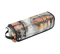 Borsa da viaggio per strumenti per capelli Bella città paesaggio stradale portatile borsa per tappetino per utensili caldi