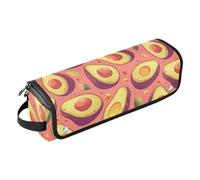 Borsa da viaggio per strumenti per capelli caldi con avocado carino pesca con cuscinetto resistente al calore borsa da viaggio portatile aperta piatta impermeabile per ferro arricciacapelli piastra