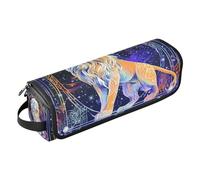 Borsa da viaggio per strumenti per capelli caldi e tappetino resistente al calore, grande capacità, organizer per piastre per capelli per ferri da stiro e accessori per la cura dei capelli, leone