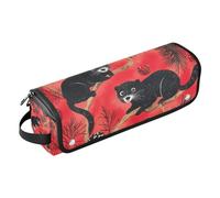 Borsa da viaggio per strumenti per capelli caldi e tappetino resistente al calore, impermeabile, organizer da viaggio per ferro da stiro piatto e accessori per la cura dei capelli, palma asiatica
