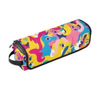 Borsa da viaggio per strumenti per capelli Cartoon Cute Colorful Ponies portatile Hot Tool Mat Bag