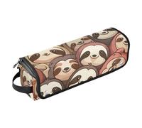Borsa da viaggio per strumenti per capelli con bradipo sorridente cartone animato portatile Hot Tool Mat Bag
