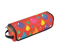 Borsa da viaggio per strumenti per capelli, con cuscinetto resistente al calore, antipolvere, borsa da viaggio per piastre, piastre, arricciacapelli, gocce di pioggia colorate, 1 taglia, Gocce di