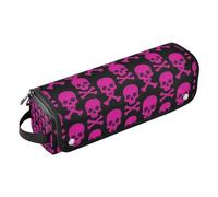 Borsa da viaggio per strumenti per capelli con cuscinetto resistente al calore, borsa da viaggio per piastre piastre piastre arricciacapelli rosa punk gotico teschio pirata accessorio