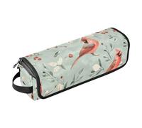 Borsa da viaggio per strumenti per capelli con cuscinetto resistente al calore, impermeabile, custodia da viaggio per ferro da stiro piatto e accessori per la cura dei capelli, estetica uccelli del