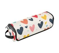 Borsa da viaggio per strumenti per capelli con cuscinetto resistente al calore, organizer portatile per ferri da stiro, piastre, arricciacapelli, accessori da viaggio a forma di cuore, Cuori, 1 Size