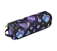 Borsa da viaggio per strumenti per capelli con cuscinetto resistente al calore, pastello, gotico, strega, raccapricciante, carina, impermeabile, custodia da viaggio per ferro arricciacapelli