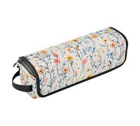 Borsa da viaggio per strumenti per capelli con fiori estivi, tulipani, da donna, con tappetino resistente al calore, organizer per strumenti per capelli, organizer per ferri da stiro, piastre e