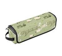 Borsa da viaggio per strumenti per capelli con pecore da fattoria verde per ferri da stiro, piastre, strumenti per capelli arricciacapelli, organizer da viaggio regali per donne tappetino resistente