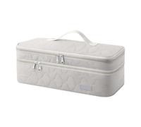 Borsa da viaggio per strumenti per capelli con scomparti - Organizer impermeabile per asciugacapelli e ferro arricciacapelli | Borsa da viaggio resistente al calore con manico e tasche, perfetta per