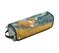 Borsa da viaggio per strumenti per capelli con tappetino in ferro antipolvere, borsa da viaggio per piastre, piastre, arricciacapelli, corgis cielo stellato, essenziale da viaggio per donne