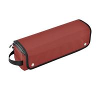 Borsa da viaggio per strumenti per capelli con tappetino in ferro grande per lisciare i capelli, custodia da viaggio per arricciacapelli, piastra per capelli piatta, organizer portatile rosso foglia