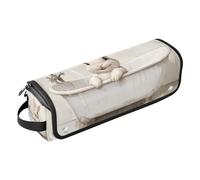 Borsa da viaggio per strumenti per capelli con tappetino in ferro, organizer portatile per ferri da stiro, piastre, arricciacapelli, vasca da bagno retrò a forma di coniglio