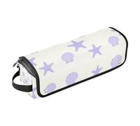 Borsa da viaggio per strumenti per capelli con tappetino in ferro organizzatore di strumenti per capelli di grande capacità per arricciacapelli piastra asciugatrice piatta lavanda stelle marine Shell