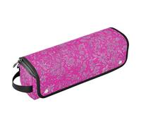 Borsa da viaggio per strumenti per capelli con tappetino in ferro rimovibile per accessori per lo styling dei capelli, organizer per ferri da stiro, piastre, arricciacapelli, fiori, narcisi, lavanda,