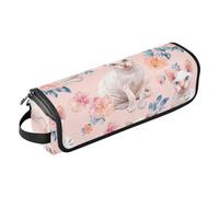 Borsa da viaggio per strumenti per capelli con tappetino resistente al calore, borsa da viaggio organizer per utensili caldi e accessori per la cura dei capelli, carino Devon Rex Cats Blush