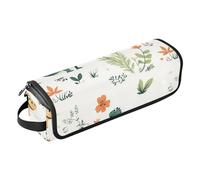 Borsa da viaggio per strumenti per capelli con tappetino resistente al calore, borsa da viaggio organizer per ferri da stiro, piastre, arricciacapelli, dinosauri cartoni animati, fiori, accessorio da