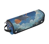 Borsa da viaggio per strumenti per capelli con tappetino resistente al calore, organizer portatile per ferri da stiro, piastre, ferri arricciacapelli, scopa da strega, cielo