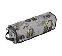 Borsa da viaggio per strumenti per capelli con tappetino resistente al calore, supporto da viaggio per arricciacapelli, ferro arricciacapelli, accessori da viaggio Love Music Fun anni '80, Amo la