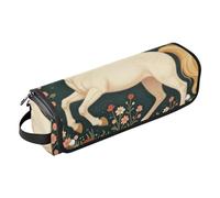 Borsa da viaggio per strumenti per capelli con tappetino resistente al calore, unicorni, arte medievale, custodia da viaggio portatile per ferri da stiro, piastra per arricciacapelli, custodia per