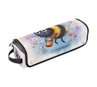 Borsa da viaggio per strumenti per capelli con tappetino rimovibile resistente al calore a doppio strato, custodia da viaggio per straigheners, ferro arricciacapelli, asciugacapelli, bombi, fiori