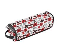 Borsa da viaggio per strumenti per capelli con tappetino rimovibile resistente al calore, grande custodia da viaggio per arricciacapelli, piastra per capelli, asciugatrice piatta, simbolo punk street