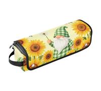 Borsa da viaggio per strumenti per capelli con tappetino rimovibile resistente al calore per amanti del girasole e tarassaco gnomo estivo rimovibile accessori per lo styling dei capelli organizer per
