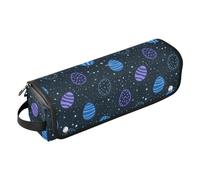 Borsa da viaggio per strumenti per capelli con uovo stellato dell'universo pasquale, con tappetino rimovibile resistente al calore, impermeabile, organizer da viaggio per ferri da stiro, piastre