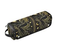 Borsa da viaggio per strumenti per capelli da donna con tappetino resistente al calore figure mistiche della dea celeste custodia da viaggio portatile per utensili caldi e accessori per la cura dei