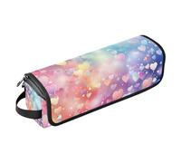 Borsa da viaggio per strumenti per capelli da donna e tappetino resistente al calore, antipolvere, borsa da viaggio per piastre, piastre, ferri arricciacapelli, colore del sogno a forma di cuore