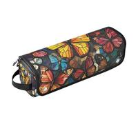 Borsa da viaggio per strumenti per capelli da donna e tappetino resistente al calore, borsa da viaggio organizer per straigheners, ferro arricciacapelli, asciugacapelli, gufo di bellezza stile circo