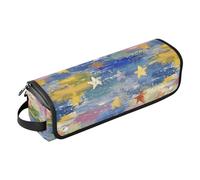 Borsa da viaggio per strumenti per capelli da donna e tappetino resistente al calore con cerniera a doppio strato custodia da viaggio per straigheners, ferro arricciacapelli, asciugacapelli, stelle