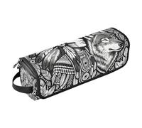 Borsa da viaggio per strumenti per capelli e tappetino resistente al calore, borsa da viaggio organizer per strumenti caldi, ferro arricciacapelli, volumizzatore per capelli, styler tribale nativo