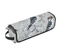 Borsa da viaggio per strumenti per capelli e tappetino resistente al calore, con cerniera, organizer per strumenti per capelli, per ferri da stiro, piastre, ferri arricciacapelli, picchio lanuginoso,