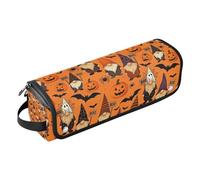 Borsa da viaggio per strumenti per capelli e tappetino resistente al calore con cerniera, organizer portatile per ferri da stiro, piastre, arricciacapelli, simpatici gnomi fantasmi per Halloween